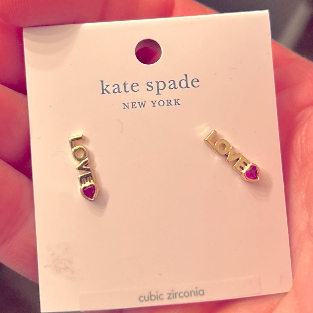 KATE SPADE “LOVE” earrings NWT  Perfect gift for VALENTINE’S DAY❤️❤️❤️❤️